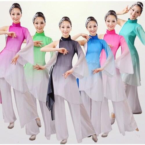 Women Chinese Folk Dance Costume Traditional Dance Costume for Stage Female Yamgko Dance Clothing National Fan Dance Costume 89