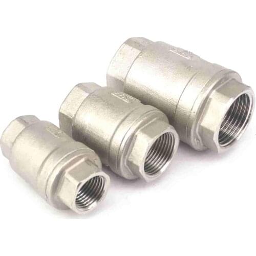1/2" 3/4" 1" 1-1/4" 1-1/2" 2" BSP Female 304 Stainless Steel Inline Spring Non-return Valve 229 PSI