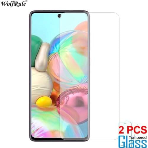 2Pcs Glass For Samsung Galaxy A71 Screen Protector Tempered Glass For Samsung Galaxy A71 Glass Protective Phone Film A715 6.7