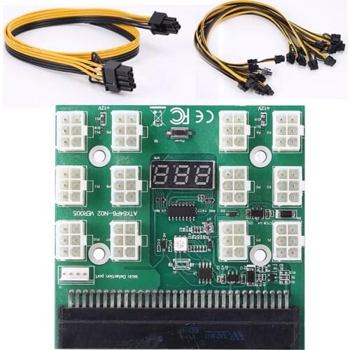 6 Pin PCI-E to 8 Pin PCIe Adapter Cable PCI Express Mining 750W-1200W Server PSU Power Supply Breakout Board Use In Combination