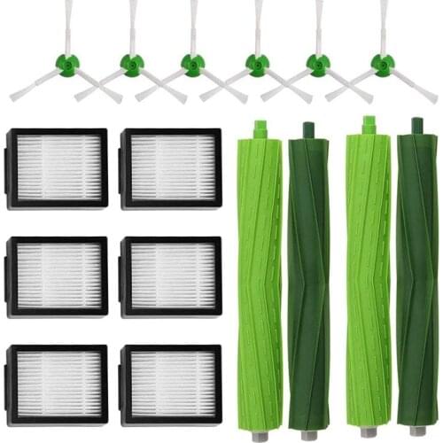 AD-16Pcs Total Accessory Kit for Roomba E5/I7, Large Replacement Pack for IRobot Roomba E5 E6 I7 I7
