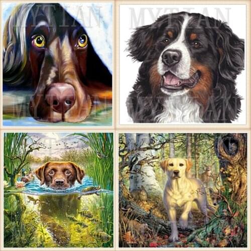 5d diy full square/round drill animal diamond painting Labrador pet dog mosaic embroidery sale craft kit home decor gift