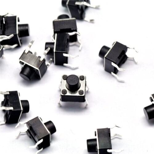 Free shipping 6 * 6 * 7MM 4 vertical feet touch switch micro switch / button switch ( 400 )