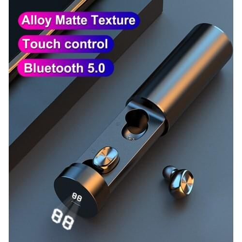 Bluetooth 5.0 TWS Earphone Power Bank Headset Wireless In-Ear HIFI Earbuds Sport Handsfree Call Mic For iPhone Xiaomi