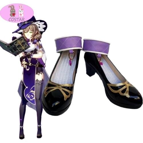 COSTARGame Genshin Impact Lisa Cosplay Shoes Boots Halloween Carnival Cosplay Costume Accessories women High heels shoes