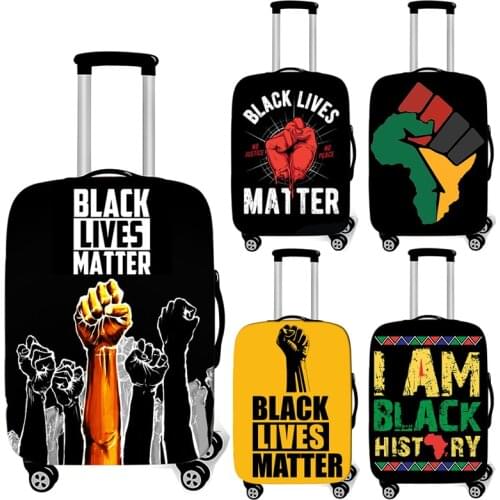 Black Lives Matter Suitcase Protective Covers Travel Accessories BLM Anit-dust Trolley Case Covers Afro Elastic Luggage Cover