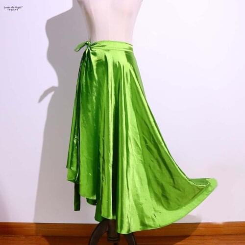 Adults Long Satin Skirts Women Lyrical Soft Ballet Dress Dance Costumes 6EX01