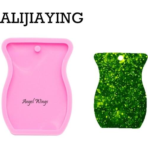 DY0113 DIY Shiny Vase jar Key ring decoration molds keychain silicone epoxy resin molds not sticky