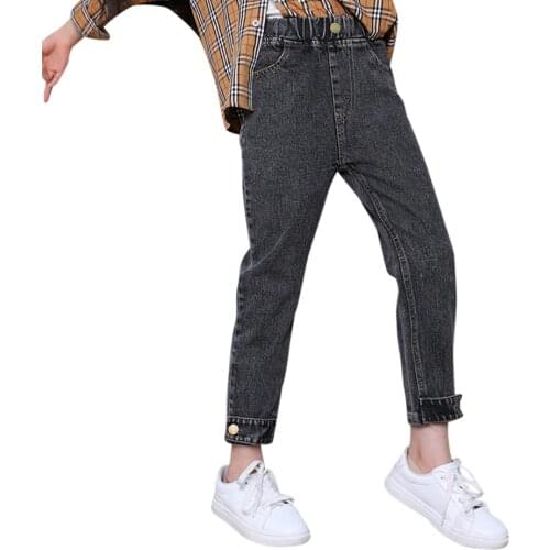 Jeans Girl Patchwork Kids Jeans Girls Fashion Denim pencil Pants Kids Jeans Autumn Novelty Jeans Clothes For Girls 6 8 10 12 14