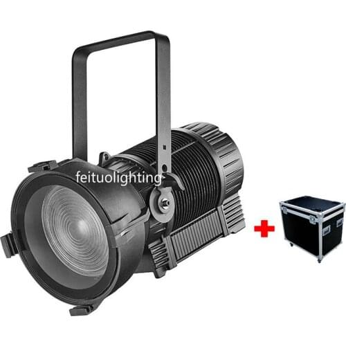 Flycase) Waterproof 300w Focus Led Fresnel Light WW / CW / RGBAL 5in1 Gobo Projector Strobe Auto Zoom Led Ellipsoidal Spotlight