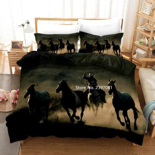 Western Cowboy Magobi Grassland Pattern Bedding Set Down Quilt Cover Pillow Home Textile Knitwear 2-3 Boys and Girls Products
