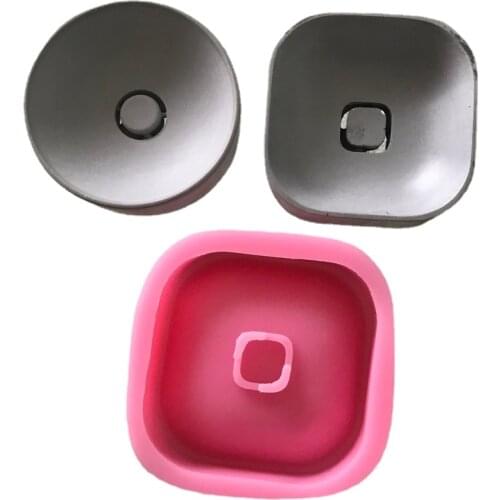 Small Silicone Soap Tray Molds Decorating 3D Round Cake Baking Chocolate Mould Handmade Cement Resin Soap Tray Holder Molds