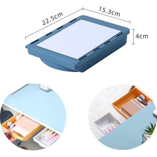 Mini Pencil Tray Hidden Desk Drawer Storage Boxes In Offices And Desks Expandable Telescopic Tray Self-adhesive Storage Drawer