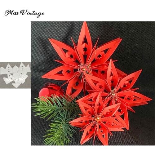 Miss Vintage Star 3D Folded Flower Craft Metal Cutting Dies Stencils For DIY Scrapbooking Decorative Embossing Handcraft Die Cut