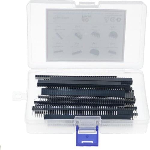 40pcs 8 specifications 40P pitch 2.54mm pin header female connector set