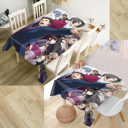 Customizable 3D Tablecloth YURI!!! on ICE Waterproof Thicken Rectangular Square Wedding Table Cloth 90X90cm,100X140cm