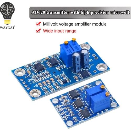 Official AD620 Signal Amplifier Adjustable AD620 transmitter Millivolt amplifier/small signal meter amplifier