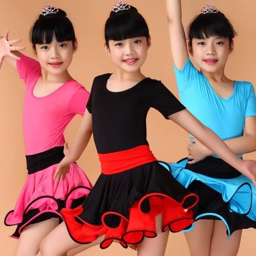 Latin dance dress for girls samba children black dresses cha cha lyrical dance dress for girls ballroom dancing dresses for kids