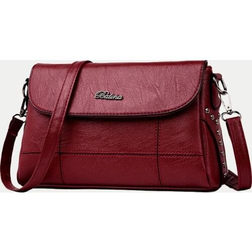 Simple Plaid PU Leather Crossbody Bags For Women Quality Shoulder Messenger Bag Female Handbags Purse Designer Bags Tote