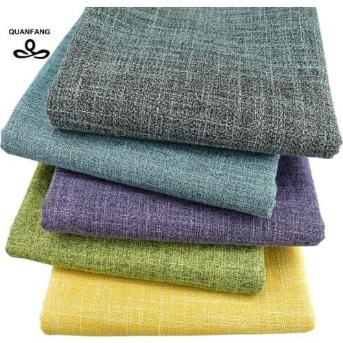 QUANFANG 5pcs/lot 20cmx30cm Solid color Cotton Linen Fabric For Patchwork Handmade Diy Hometextile Cloth Doll Bags Cushio