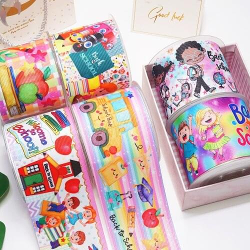 DIY Handmade Materials Printed Grosgrain Ribbon 50 Yard Per Size 55581
