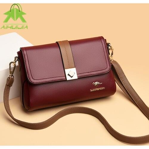 Luxury Crossbody Bags for Women Designer 2021 New Pu Leather Color Contrast Female Shoulder Bags High Quality Womens Handbag