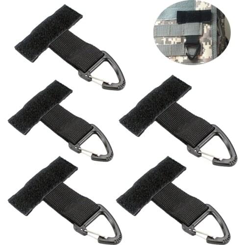 Tactical MOLLE Nylon Triangle Keychain T-shaped Carabiner Backpack Hooks Hiking Climbing Hanger Buckle Outdoor Tools