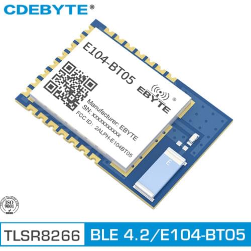 TLSR8266 Bluetooth BLE4.2 UART SMD Transceiver E104-BT05 70m Slave Transparent Transmission Low Power Wireless Module