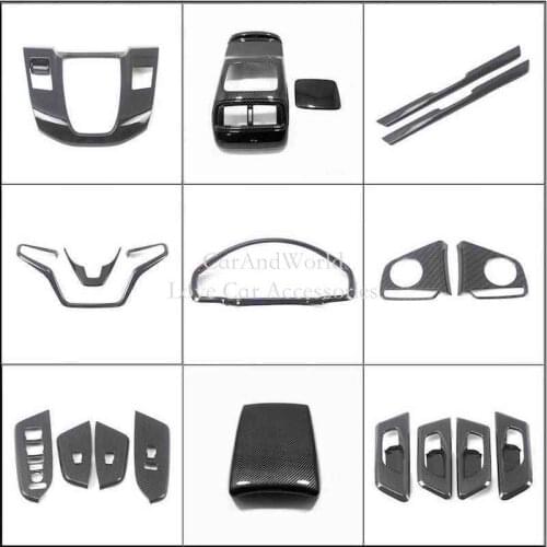 Car Carbon Fiber Interior Console Gearbox Door Speaker Handle Glass Lift Button Cover Trims Accessories For Honda CR-V 2017-2021