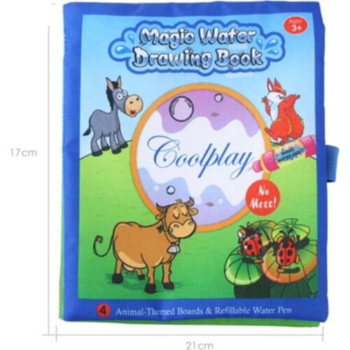 Wholesale New Magic Kids Water Drawing Book With 1 Magic Pen Children Intimate Coloring Book Water Animals Painting Board Gifts