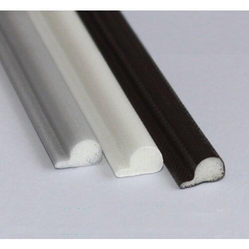 High Resilience PE Wrap PU Foam Adhesive Sealing Strip Door Window Seals Gasket 9mm x 5.5mm 9 x 5.5mm White Brown
