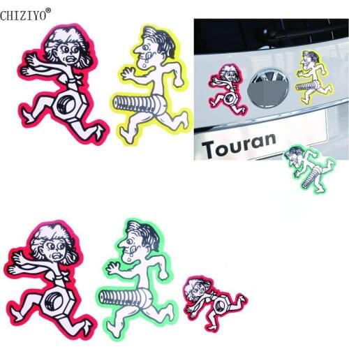 9*13 cm PVC Funny Car Sticker Male Chase Female Escape Screw Nut Motorcycle Window Decoration Styling For Golf Accord KX5 Camry