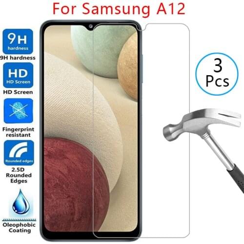 Tempered glass screen protector for samsung a12 case cover on galaxy a 12 12a protective phone coque bag samsunga12 galaxya12 9h