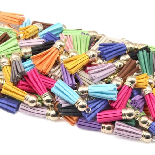 20Pcs Suede Tassel Fringe DIY hat Clothing package Key Chain Bag Findings Pendants Crafts Handmade Jewelry Making Accessories