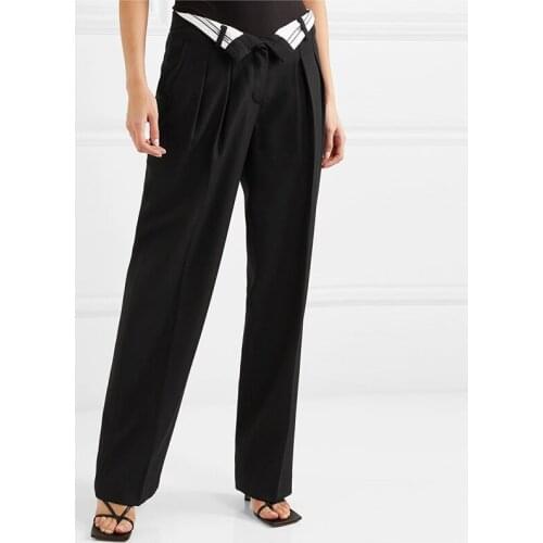 Women High Waist Pants Straight Leg High Street Pants Women 2021