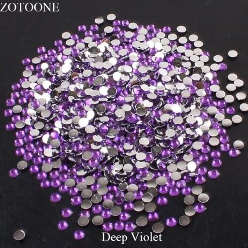 ZOTOONE FlatBack Resin Nail Art Non HotFix Resin Rhinestones DIY Mobile Phone Nail Art Craft Stick Drill Non Hotfix Use Glue E