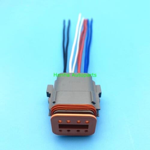 Free Shipping 2/5/10/20/50pcs Deutsch DT 8 Pin Waterproof Electrical Wire Connector Plug DT06-8S For Car wire harness