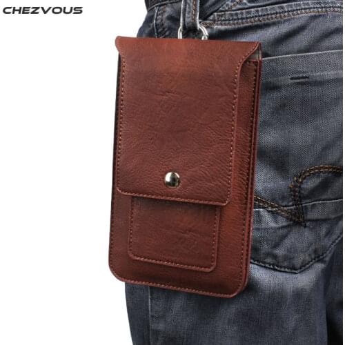 2018 New Arrival 6.3 inch Outdoor Waist Bag PU Leather Pouch Case for iPhone/Xiaomi/Huawei/LG/Samsung Climbing Belt Loop Bag