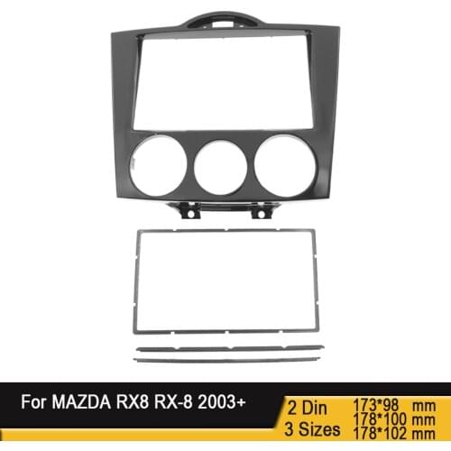 2DIN New Radio Fascia For MAZDA RX-8 RX8 2003+ Auto Stereo Panel CD Trim Dash Radio Installation Refit Frame Car Kits Seicane