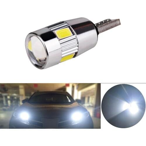 2x Car 5W5 LED Bulb T10 W5W LED Signal Light Canbus 12V 6000K Auto Claerance Wedge Side Reverse Lamps 5630 6SMD Blue No error