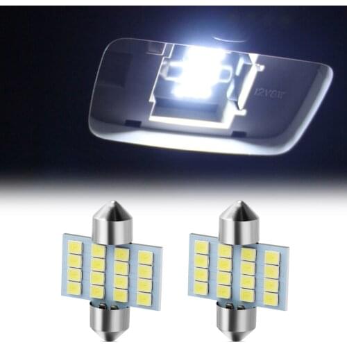 2x C5W C10W LED Car Interior Reading Bulb for Nissan 350Z Almera Altima Armada Qashqai Cefiro Cube Juke Livina