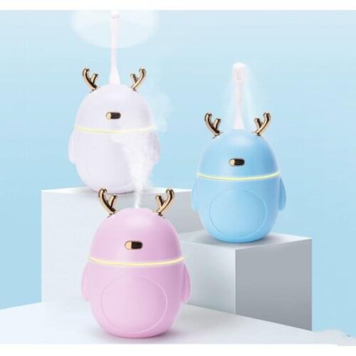 320ml USB Air Humidifier Household Bedroom Students Mute Office Ultrasonic Mist LED NightLight Spray Car Fragrance Mini Fogger