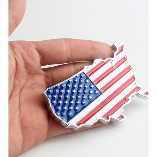 3D Metal America Flag Auto Emblem Badges Decal Sticker Car Accessories
