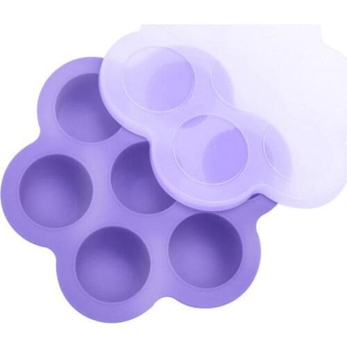 7 Holes Food Grade Silicone Baby Food Supplement Box Creative Children Food Storage Box Dessert Ice Tray Multifunction Dishes