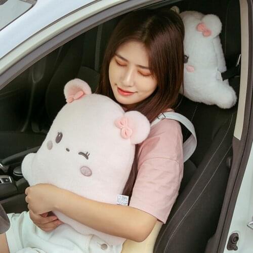 Car Headrest Head Seat Cushion Neck Pillow Lumbar Rest Shoulder Pad PP Cotton Cover For Auto Travel Support Chair Car