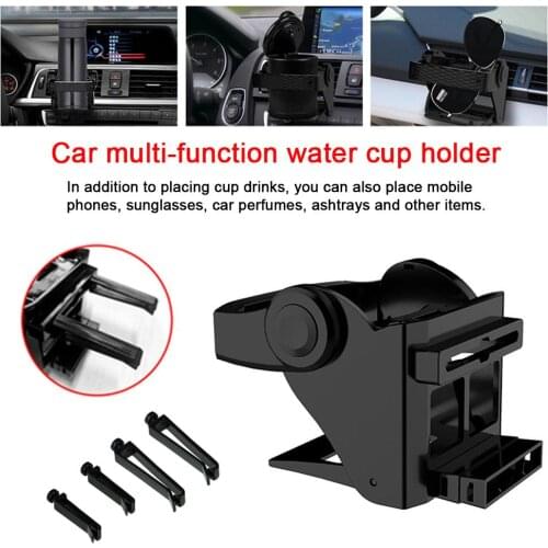 Car Drink Holder Black Universal Plastic Car Cup Holder For Water Cup Outlet Drink Beverage Rack Coffe Tumbler, Drink Bottle