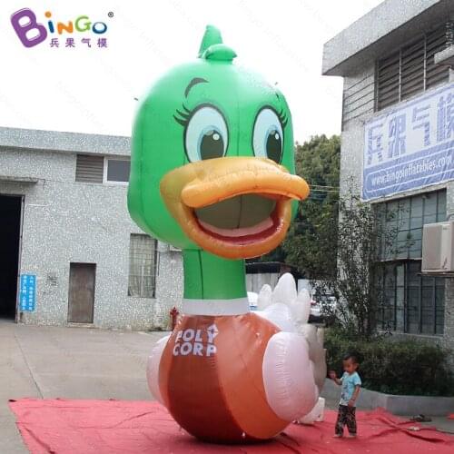 FREE EXPRESS 4mh inflatable green duck cartoon custom made drake model balloon decoration advert