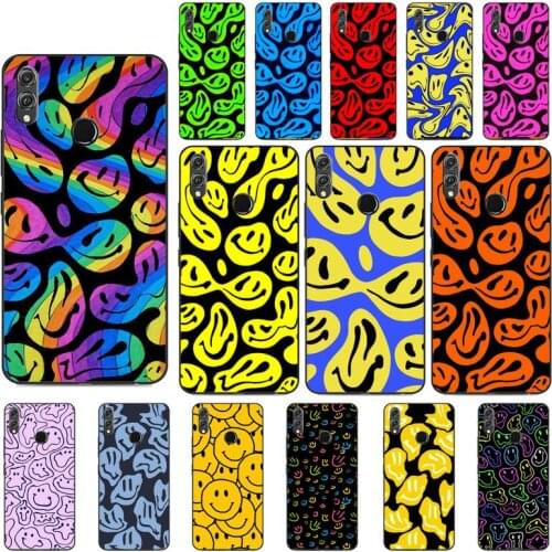 Yinuoda trippy smiley face Phone Cases For Huawei Honor 8X 8A 9 10 20 Lite 30Pro 7C 7A 10i 20i