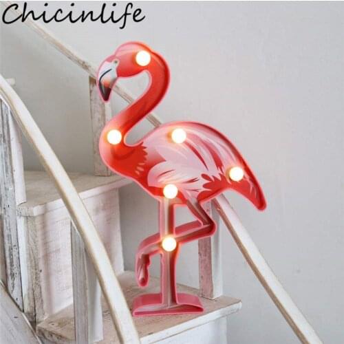 Chicinlife 1Pcs Flamingo LED Night Light Birthday Party Decoration Baby Shower Home Wall Table Lamp Wedding Holiday Supplies