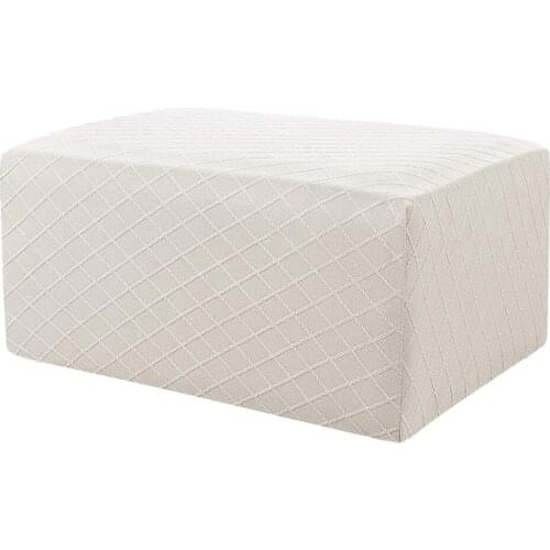 Stretch Storage Ottoman Cover Foot Rest Stool Slipcover for Dressing Room